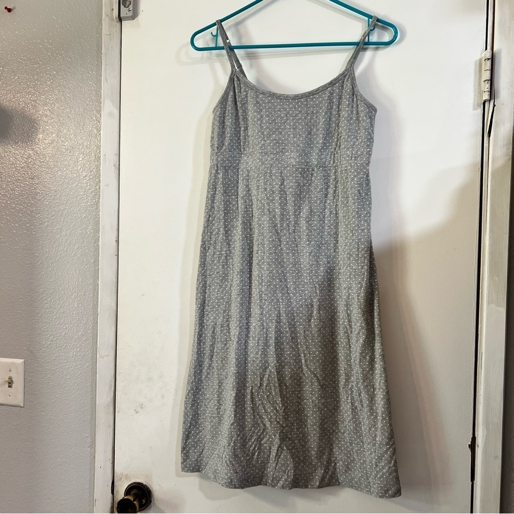 Body by TCHIBO Polk A Dot Dress Sleep Gown Gray Soft Cozy Loungewear Night
